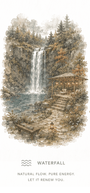 Isometric waterfall